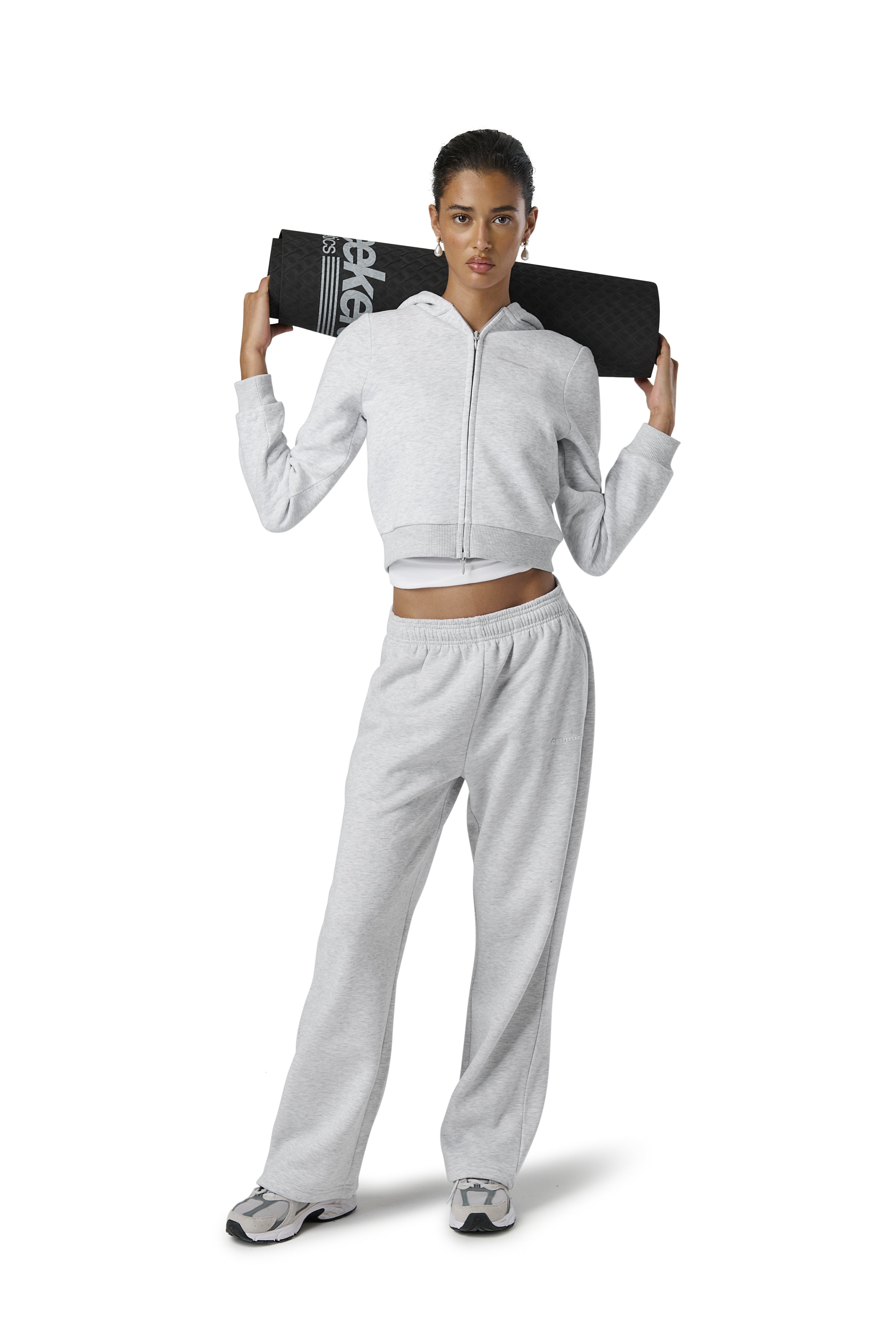 Model Iman is 5'8 and wears size S.
